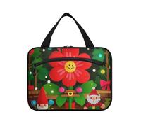 EtherSpher Cartoon Carino Buon Natale Babbo Natale appeso borse da viaggio per le donne con gancio, designer pieghevole rasatura kit borse per gli uomini per gli elementi essenziali di viaggio zaino