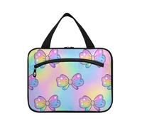EtherSpher Cartoon Carino Polka Dot Bow Colorful appeso borse per le donne in viaggio con gancio, designer impermeabile trucco caso per il viaggio make up campeggio bolso para maquillaje L, Carino