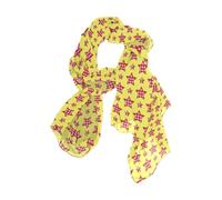 EtherSpher Cartoon Checkered Plaid Stars Giallo Sciarpe lunghe e avvolge sciarpa avvolgente carino per le donne per la testa bufandas para mujer