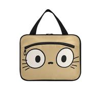 EtherSpher Cartoon Cute Big Eyes Brown appeso cosmetici borse da viaggio per le donne con gancio, design compatto kit borsa per gli uomini per il viaggio must haves toilette estuche para maquillaje L