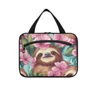 EtherSpher Cartoon Cute Brown Otter appeso borse per il viaggio con gancio, designer impermeabile trucco cosmetico borsa per le donne viaggio bolsas para maquillaje L, Lontra marrone carino cartone