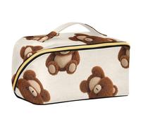 EtherSpher Cartoon Cute Brown Teddy Bear progettato borsa da viaggio con divisori Borse da viaggio portatili per le donne accessori da viaggio