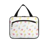 EtherSpher Cartoon Cute Color Ice Cream Hanging borsa da toilette viaggio con gancio, designer borsa portatile spazzola per viaggio deve crociere bolsa de maquillaje para mujer L, Gelato carino di