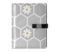 EtherSpher Cartoon Cute White Daisies pelle foderato composizione notebook impermeabile copertura diario notebook per lavorare 6.7x9.2
