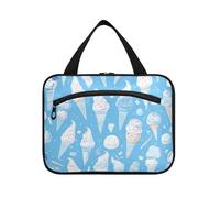 EtherSpher Cartoon Ice Cream Electric Blue appeso formato viaggio articoli da toeletta per gli uomini con gancio, designer kit impermeabile borsa per gli uomini per le signore palestra bolso viajero