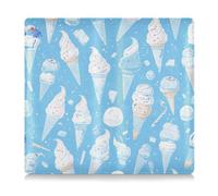 EtherSpher Cartoon Ice Cream Electric Blue Premium Leather Auto Registrazione Assicurazione & ID Card Holder Accessori Camion per Documento Essenziale, Patente di Guida, Carte