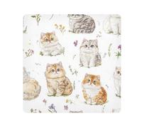 EtherSpher Cartoon Selkirk Rex Cats White Makeup Organizer Bag Camera Lens Panno Magico Autoadesivo Viaggio Organizer Wrap 21.7 X 21.7 Wrapper Organizer Borse per le Donne, cartone animato Selkirk Rex