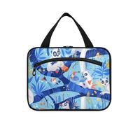 EtherSpher Cartoon Sifaka Dark Blue2 kit appeso per il viaggio con gancio, designer moda medicina borsa per le donne deve viaggiare organizador de maquillaje para L, cartone animato Sifaka blu scuro 2