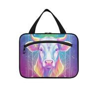 EtherSpher Cartoon Taro Astrology Mucca appeso borse da toilette da viaggio con gancio, borsa multifunzionale per la cura della pelle di design per viaggio essenziali crociere bolsa para maquillaje L