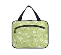EtherSpher Cartoon Wildflower fluorescente verde appeso medicina borsa per viaggiare con gancio, designer multifunzionale make up bag per viaggiare donne palestra bolso para maquillaje de mujer L