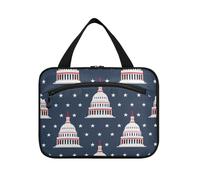 EtherSpher Casa Bianca 4 luglio Independence Day borse da appendere per le donne viaggiano con gancio, designer chic borsa per articoli da toeletta per le donne che viaggiano bolsa para guardar