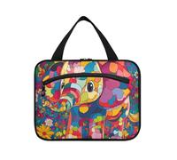 EtherSpher Catone Cool Color Elephant Hanging Men borsa da toilette con gancio, borsa multifunzionale di design per la cura della pelle per viaggio make up crociere bolso de mano para hombre L