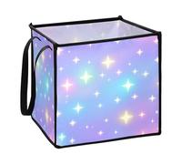 EtherSpher Childish Neon Star Gradient contenitori di stoccaggio pieghevoli per rv contenitori di stoccaggio forniture 13x13x13 In