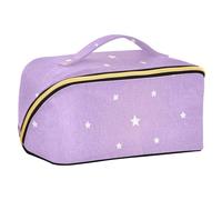 EtherSpher Childish Star Viola Pesca Gradiente Progettato Toiletry Borse con Divisori Leggero Cosmetici Borse Per Le Donne Viaggio Verticale Free-Standing