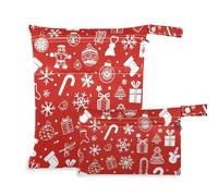 EtherSpher Christmas Icon - Sacchetti riutilizzabili per spiaggia, confezione da 2, per costume da bagno, con manici, per asilo nido, viaggio