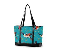 EtherSpher Cinese Uccello Culturale Blu Portatile Laptop Tote Borse per le donne con cerniera viaggio tote bag per il college con estuche para laptop 14 pulgadas