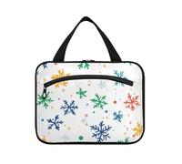 EtherSpher Colorato Biancaneve Buon Natale appeso borsa da viaggio per gli uomini con gancio, designer lavabili borse cosmetiche per il viaggio must haves vacanza estuche de maquillaje para mujer L