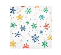 EtherSpher Colorato Biancaneve Natale Trucco Titolari Panno Autoadesivo Borsa Da Viaggio Organizer Wrap 21.7 X 21.7 Wrapper Per Organizzazione, colorato Biancaneve Natale, 21.7x21.7in