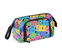 EtherSpher Colorato Cartoon Matematico Formule Matematiche Astuccio Organizer Grande Capacità Penna Caso Trucco Cosmetico con Maniglia per Preppy Preppy Scuola Forniture bulto para lapices