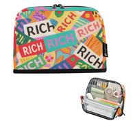EtherSpher Colorato Cartoon Rich Modern Pencil Pen Case Grande Capacità Penna Caso Cosmetico Con Scomparto Cancelleria Organizzatore per Teen Girls College cartera para lapices escolares de nina