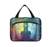 EtherSpher Colorato Glitter Tarocchi Ritratti astrologici appesi borse cosmetiche per le donne viaggiano con gancio, designer impermeabile borsa da toilette impermeabile per viaggio deve vacanza bolsa