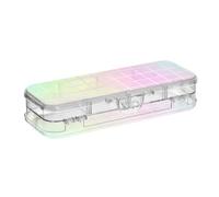 EtherSpher Colorato Laser Design Strisce Progettato Cancella Matite Box 2 Strato Hard Penne Caso Scatole Per I Bambini Con Coperchio A Scatto