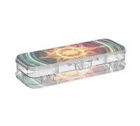 EtherSpher Colorato Misterioso Tarocco Astrologia Progettato Clear Pencil Box Doppio Deck Pastello Contenitori Per Forniture Di Cancelleria Con Coperchio