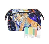 EtherSpher Colorato Tarocchi Mistici Astrologia Leone Borse Cosmetiche Portatile Grandi Borse Cosmetiche Borse Da Donna Portamonete Portafoglio per Card Key Organizers, Colorato mistico Tarocchi