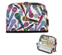 EtherSpher Colore Cartoon Microfono Matita Borse Grande Capacità Trucco Borse Moneta per Preppy Scuola Fornitura cartuchera para lapices nina grandes