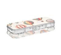 EtherSpher Colore Cartoon mongolfiera progettato chiaro matite Box Double Deck penne caso duro per cancelleria con coperchio