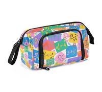 EtherSpher Colorful Cartoon Matematica Formula Matita Astucci Grande Capacità Carino Scuola Fornitura con Maniglia per Insegnante High School bolsa para guardar lapiz