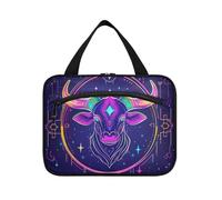 EtherSpher Colorful Glitter Tarocchi Astrologia Mucca appeso borsa da viaggio kit da toilette con gancio, designer moda cosmetica borsa trucco per viaggio essenziale toilette envase para profumo de L