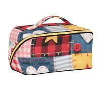 EtherSpher Colorful Patchwork A Scacchi Modello Progettato Cosmetici Borse con Divisori Cerniera Make Up Borse Per Le Donne Travel-Size Accessori