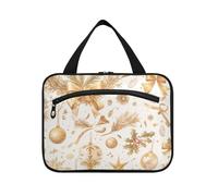 EtherSpher Comic Gold Christmas Decor Holiday appeso borsa per gli uomini che viaggiano con gancio, designer borsa medicina portatile per accessori per le donne che viaggiano estuche para brochas