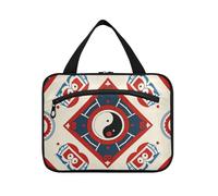 EtherSpher Cultura cinese Bagua Modello appeso trucco borse per le donne con gancio, designer lavabile borsa da toilette per gli elementi essenziali di viaggio per le donne viaggio organizador de