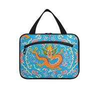 EtherSpher Cultura cinese Drago Modello Blu appeso borsa da viaggio con gancio appeso con gancio, design multifunzionale caso per articoli da toeletta per gli uomini backpacking bolso para maquillaje