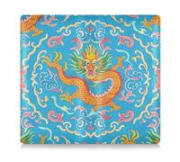EtherSpher Cultura cinese drago modello blu PU pelle auto registrazione e assicurazione porta carte di credito custodia essenziale portafoglio per carte, patente di guida documento essenziale, cultura