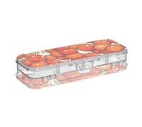 EtherSpher Cultura cinese tradizionale zucchero zucca cibo progettato matite scatola trasparente 2 strati penne caso per artigianato arte con scatto e coperchio