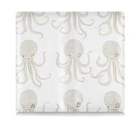 EtherSpher Custodia a portafoglio in pelle di alta qualità con calamari neutri, per patente di guida, carte e documenti essenziali, Neutro Calamaro Bianco, 1 size