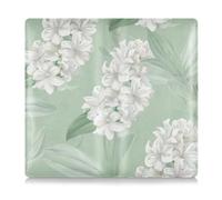 EtherSpher Custodia a portafoglio in pelle PU bianca verde chiaro con fiore di giacinto delicato e fresco, porta carte di credito per auto, essenziale per patente di guida, carte e documenti