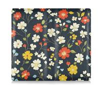 EtherSpher Custodia nera in pelle con piccoli fiori per la registrazione e l'assicurazione per auto, accessori per comparazione camion, documenti, carte, patente