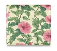 EtherSpher Custodia per carte di credito, documenti essenziali, patente di guida, con fiori tropicali, in pelle PU, colore: rosso