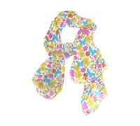 EtherSpher Daisy Flower Blue Animal Butterfly Sciarpe lunghe e avvolge essenziali sciarpa di seta per le donne capelli per la testa bufandas para mujer
