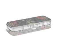 EtherSpher Dark Fantasy Animal Mystical Black Lion Progettato Clear Pencil Box Plastica Doppio Deck Penne Custodia per Bambini con Coperchio a scatto