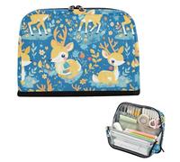 EtherSpher Delicato cartone animato Animal Duiker Bright Pencil Bags Grande Capacità Upright Storage Bag Espandibile Cancelleria Pencil Case per Teen Office bolsita para lapices