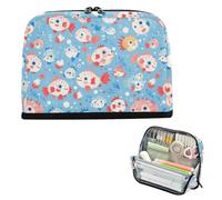 EtherSpher Delicato Cartoon Puffer Fish Astuccio Colorato di Grande Capacità Trucco Sacchetti Sacchetto di Cancelleria con Cerniera per Ragazzi Forniture scolastiche estuche para lapices pequeno