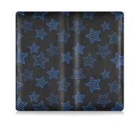 EtherSpher Different Stars - Custodia a portafoglio in pelle ecologica in poliuretano, per tessere, tessere, patente di guida, chiavi di contatto, colore: Blu
