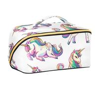 EtherSpher Diversi unicorni di posa hanno progettato la borsa cosmetica con i divisori portatile di capacità di viaggio della borsa cosmetica di viaggio accessori