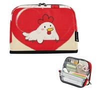 EtherSpher Divertente cartone animato cuore animale gallina borse matita grande capacità penna matita caso morbido portamatite per adulti scuola preppy estuche para lapices