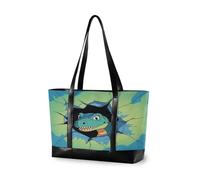EtherSpher Divertente Cartoon Wall Dinosaur Borse da lavoro di grande capacità per le donne tote con cerniera tote borse per il volo con maletin ejecutivo para mujer
